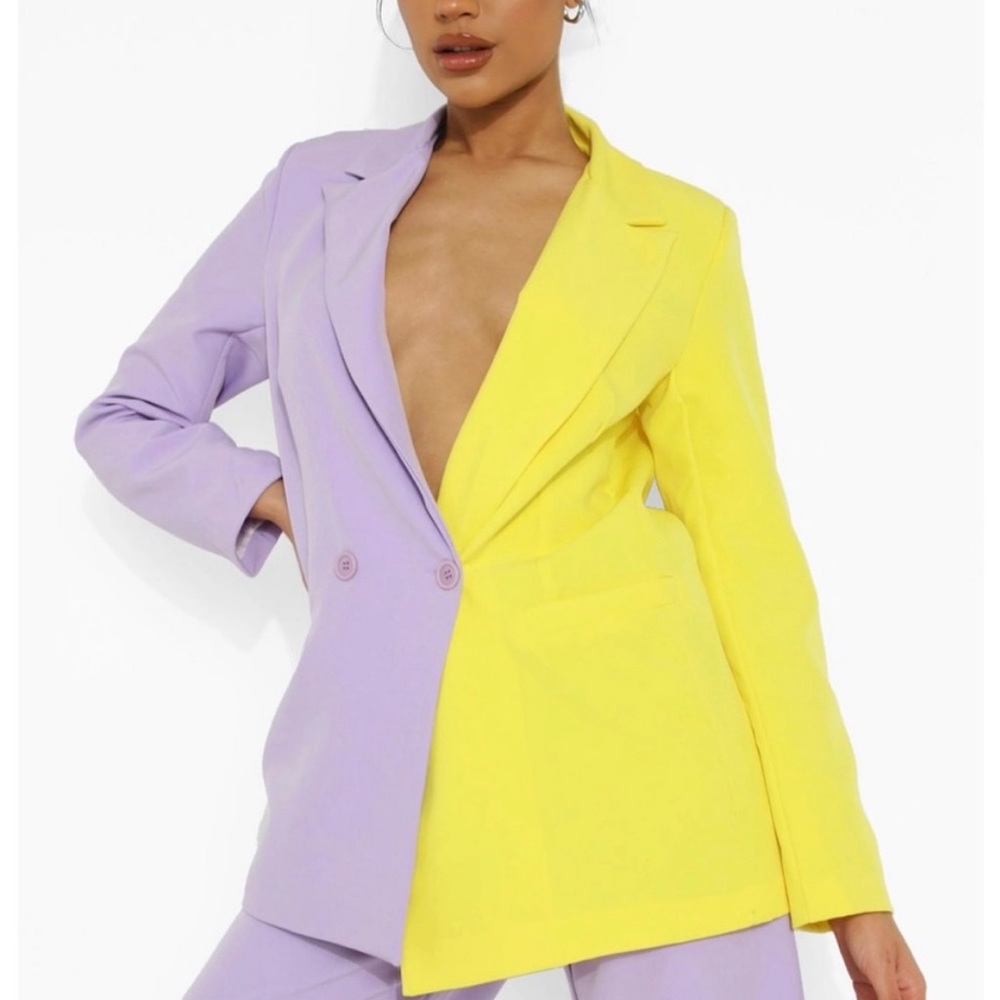 Boohoo Color Block Blazer